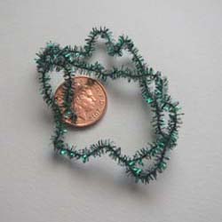 Green Soft Christmas Tinsel....4mm x 12"